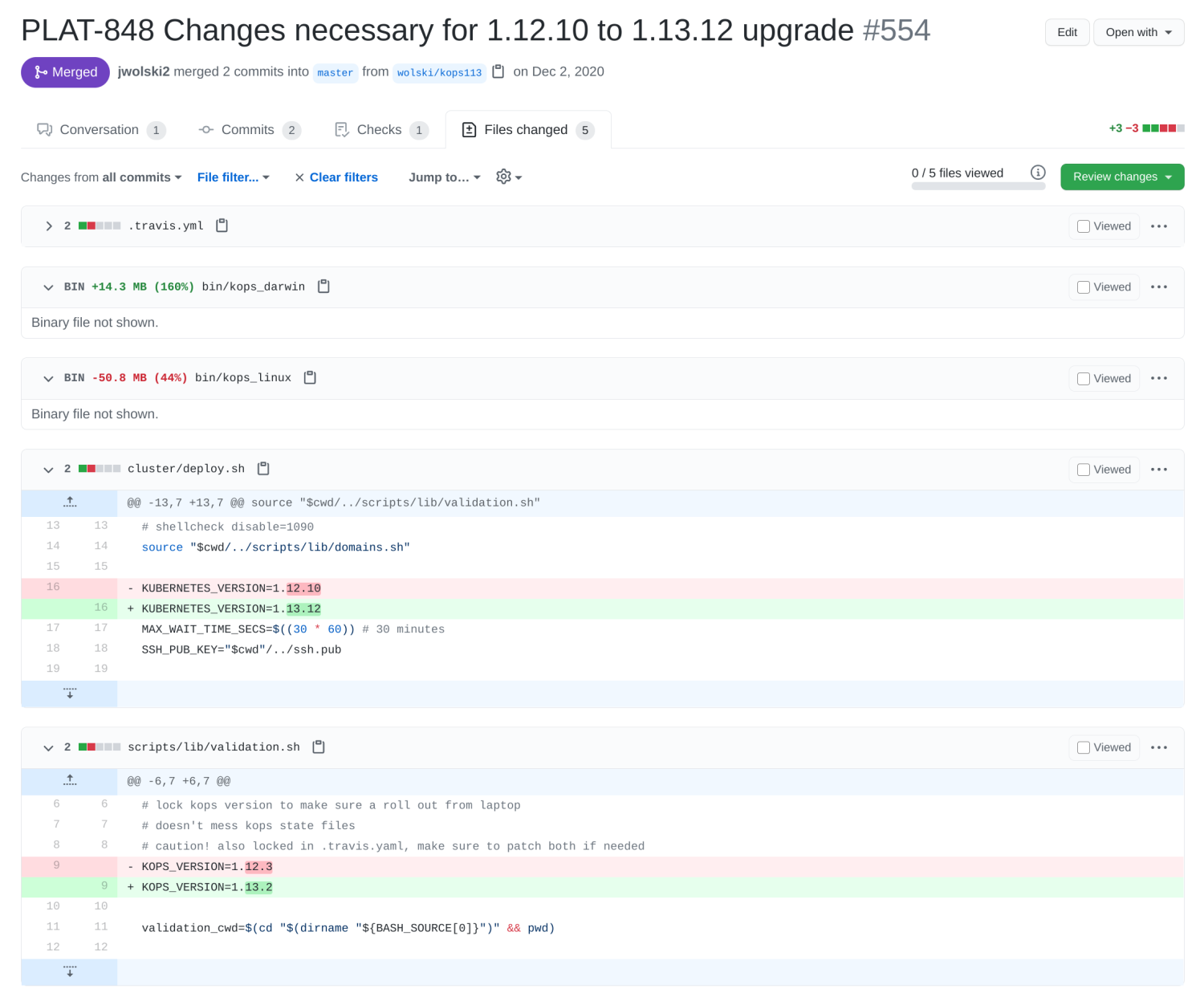 A pull requests to upgrade to 1.13.12.