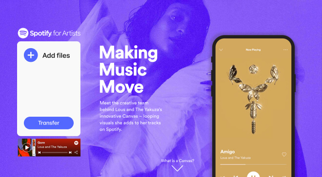Spotify wallpaper on WeTransfer